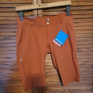 Columbia NWT Womans‎ Saturday Trail Long Shorts Rust Orange Size 2